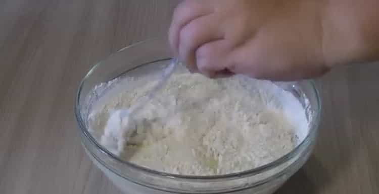 Mix the ingredients for Viennese waffles