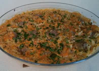 Cooking delicious pasta nests with minced meat in the oven 🍝