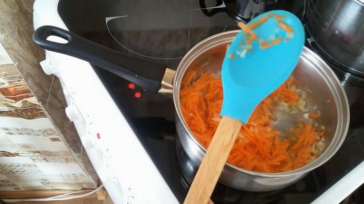 To cook, fry vegetables