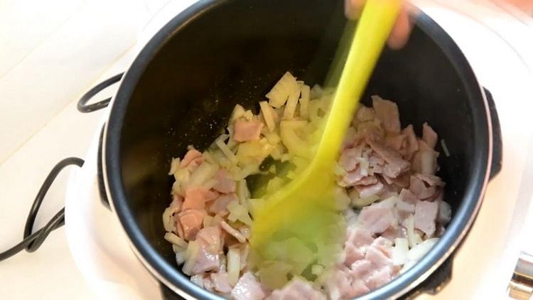 To make buckwheat, chop the onion