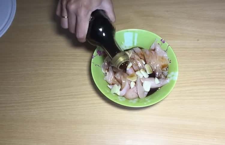 Mix the ingredients to make the noodles.