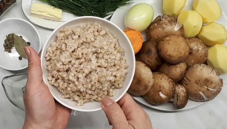 Boil the barley in advance.