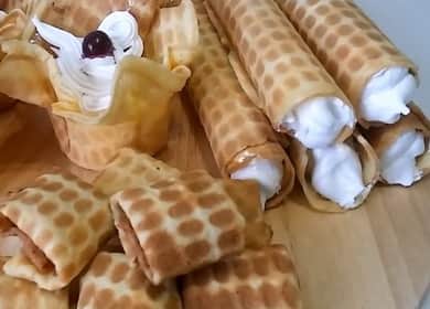 Homemade waffles: a step by step recipe with photos