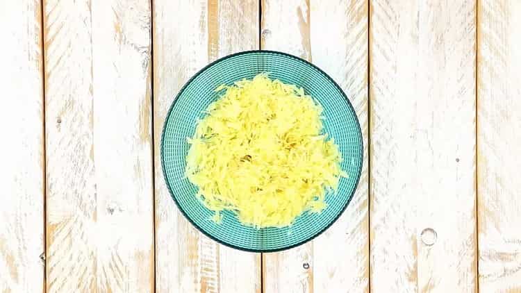 Prepare ingredients for potato pancakes