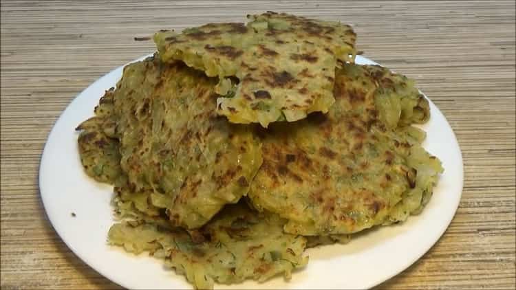 potato pancakes without eggs are ready