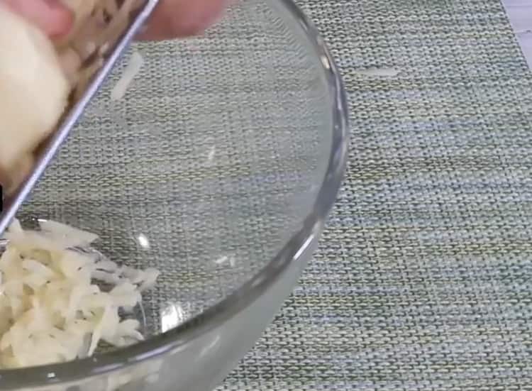 Prepare ingredients for potato pancakes