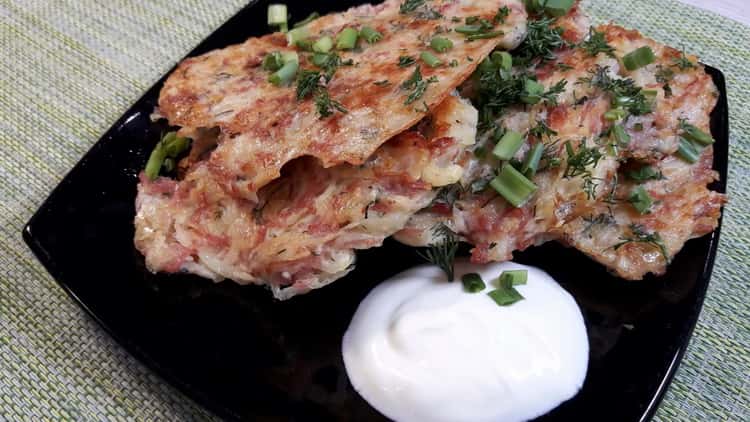 ham and cheese pancakes are ready