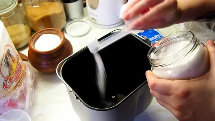 Add salt to prepare the dough