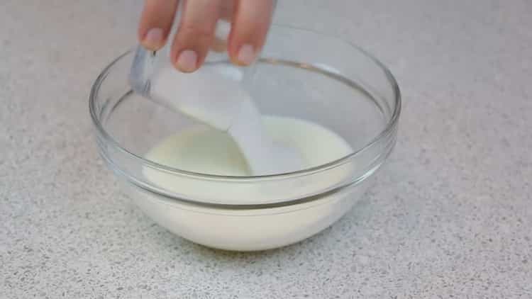 Prepare the ingredients for the dough.