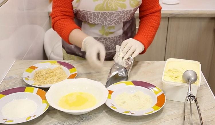 To prepare fried ice cream