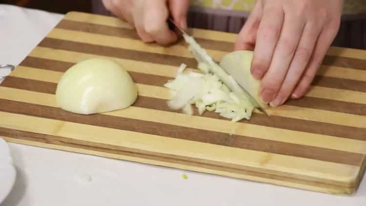 For cooking, chop the onion