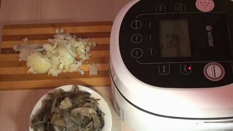 To make julienne, chop the onion