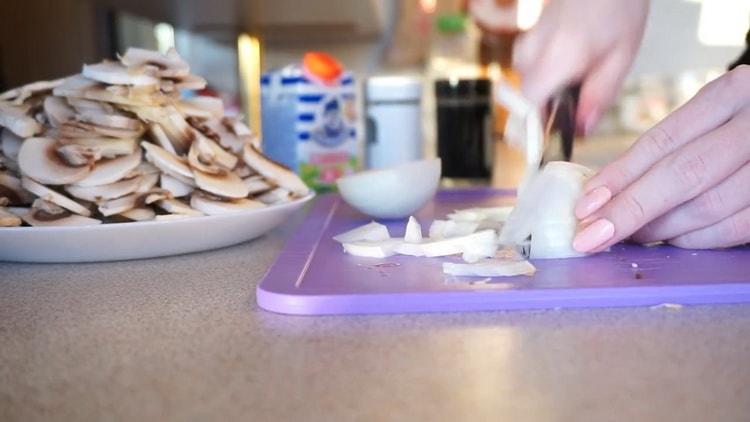 Prepare the ingredients for cooking.