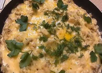 Delicious julienne in a pan with mushrooms and chicken - quick and easy 🥣