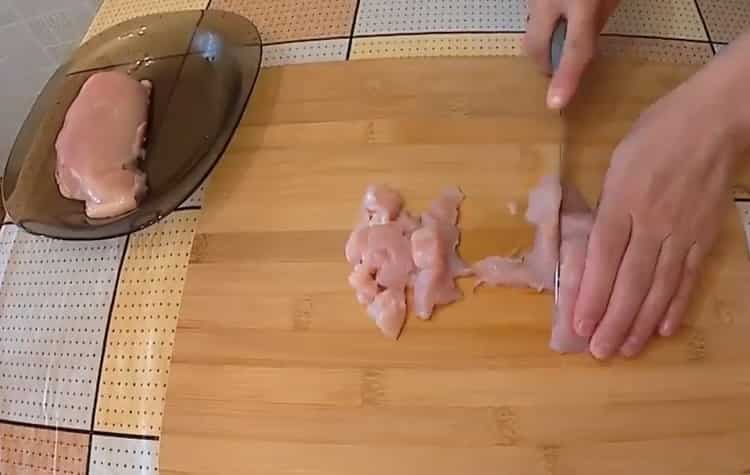 To make buckwheat, chop the meat