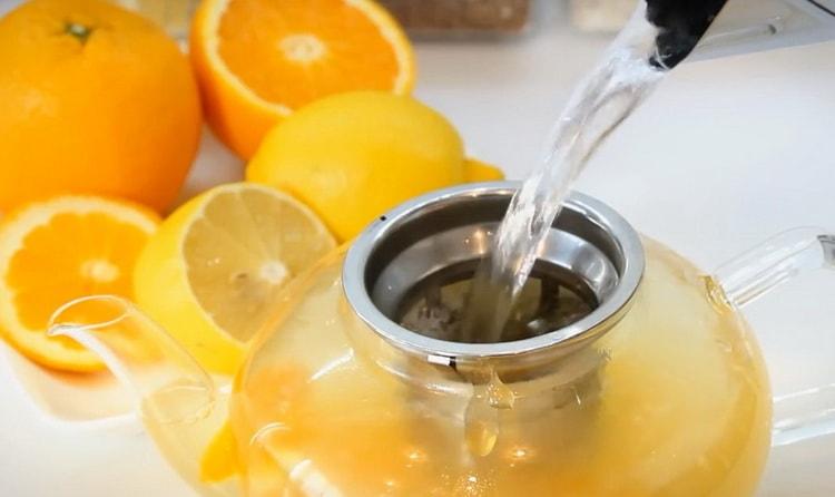 To prepare tea, prepare the dishes