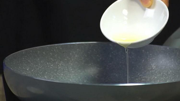 To cook, heat the pan