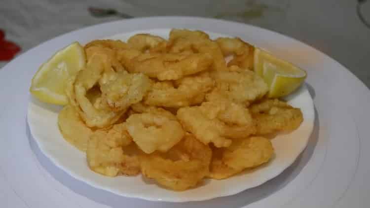 squid in batter ready