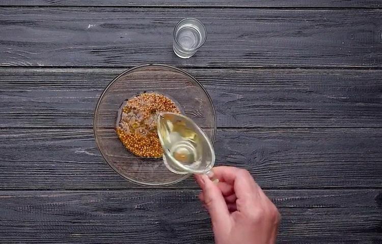 To prepare celery root, prepare the ingredients for the sauce