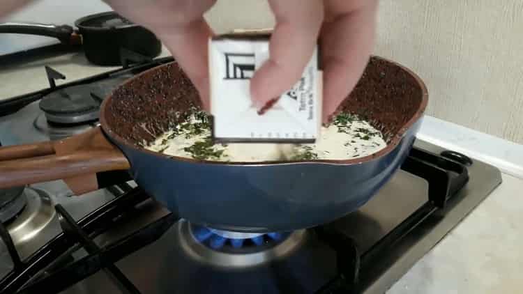 Add cream for shrimp