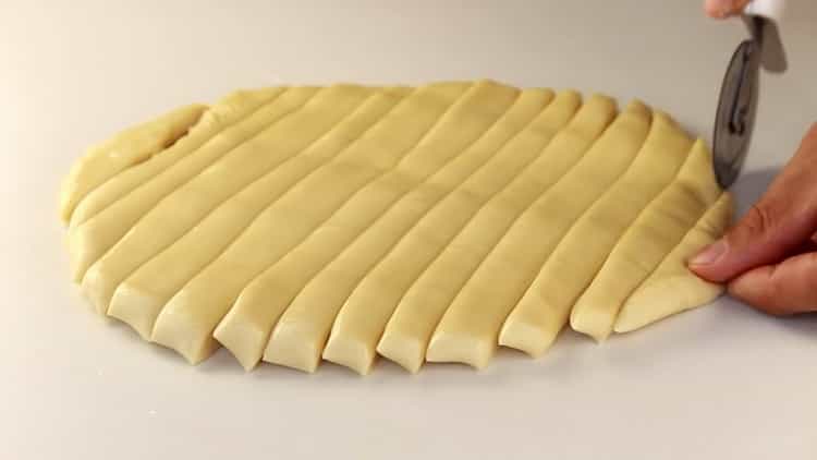 To make lagman noodles, cut the dough