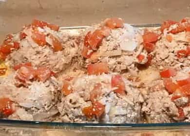 Lazy cabbage rolls with cabbage rice and minced meat according to a step by step recipe with a photo