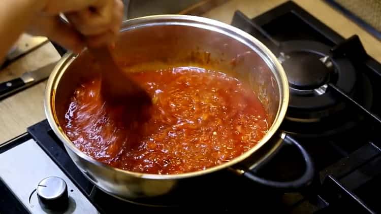 Add tomato paste to cook