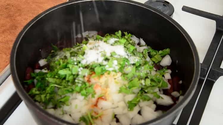 To make red bean lobio in Georgian add salt