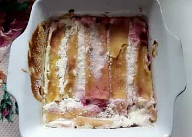 Recipe for delicious cannelloni pasta with cottage cheese and cherry 🍝