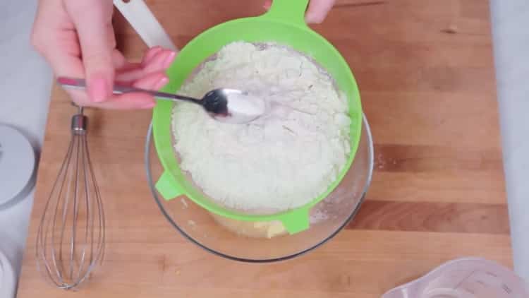 Sift flour for burgers