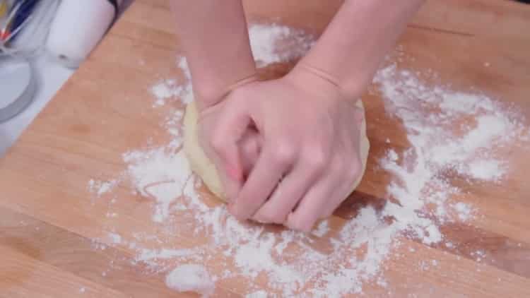 Knead the dough for burgers