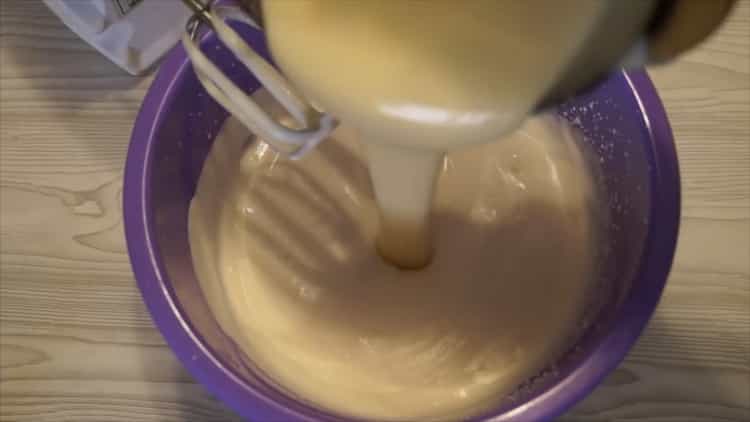 We make ice cream from cream and condensed milk