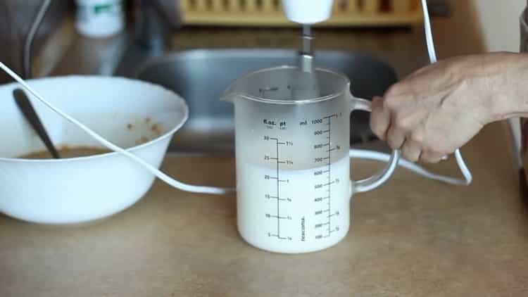 Whip cream to make ice cream