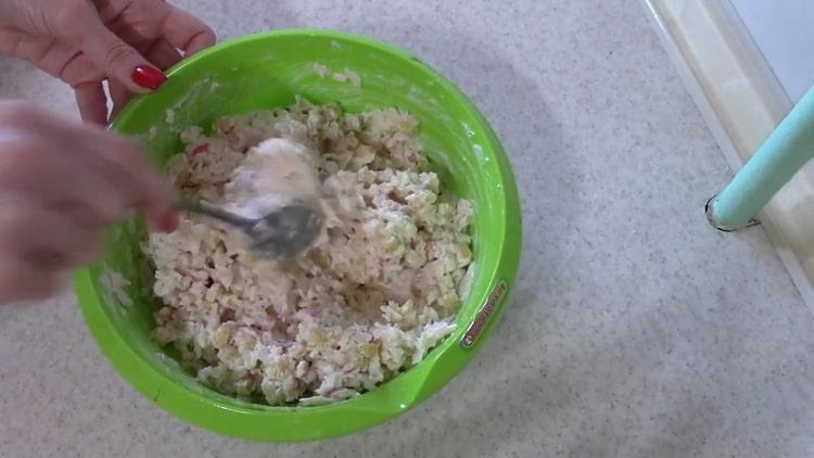 To prepare the filling for profiteroles add sour cream