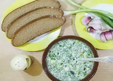 The recipe for a classic refreshing okroshka on kefir