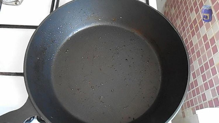 To make an omelet, heat the pan
