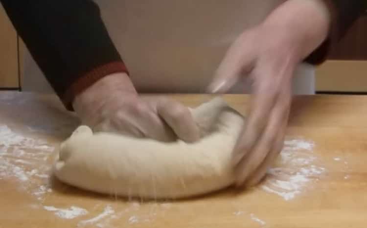 Mix the ingredients to make the dough.