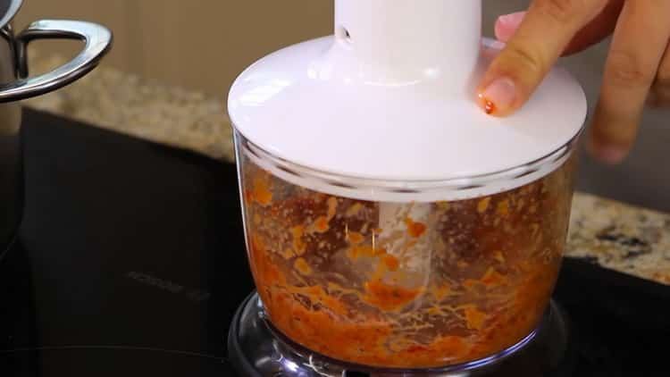 To prepare the paste, prepare a blender