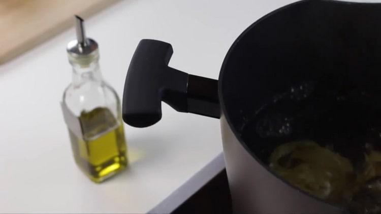 cooking pasta with bacon