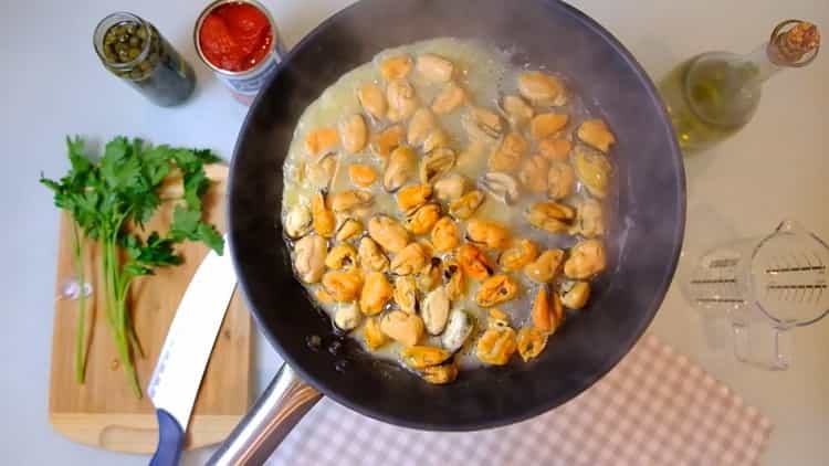 Add wine to make the paste.