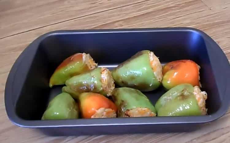 To prepare pepper, prepare a form