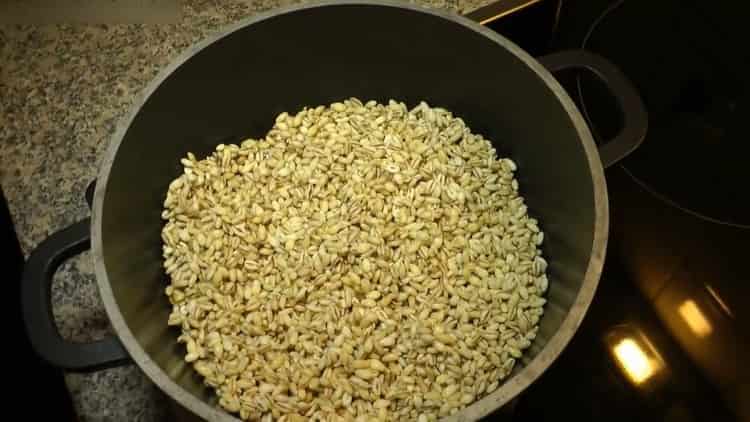 To prepare barley, prepare the ingredients