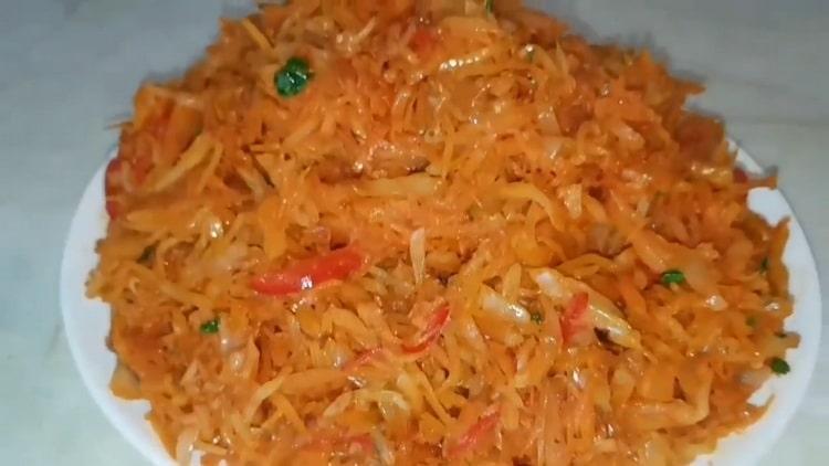 To make pies with cabbage, prepare the filling