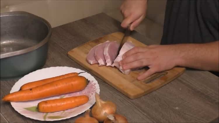 For cooking pilaf from pearl barley