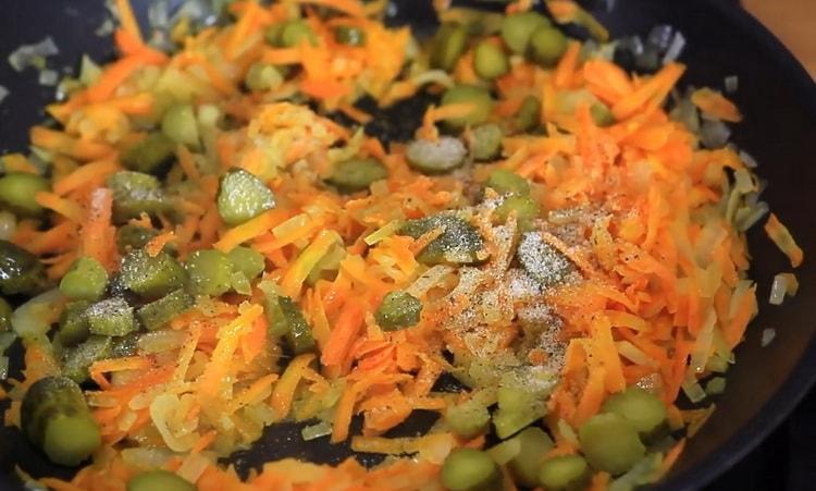 To make pickle, chop the onion