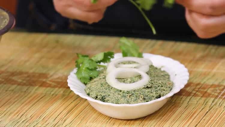 Cooking Phali from Spinach