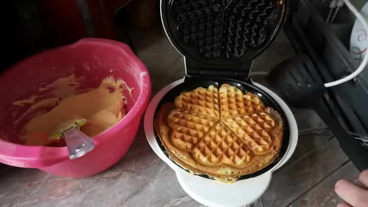 To make waffles, fry the waffles