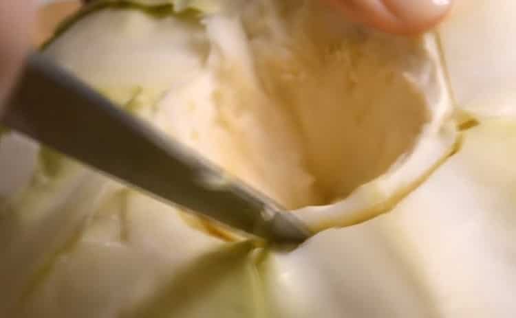 To prepare stuffed cabbage, prepare the ingredients