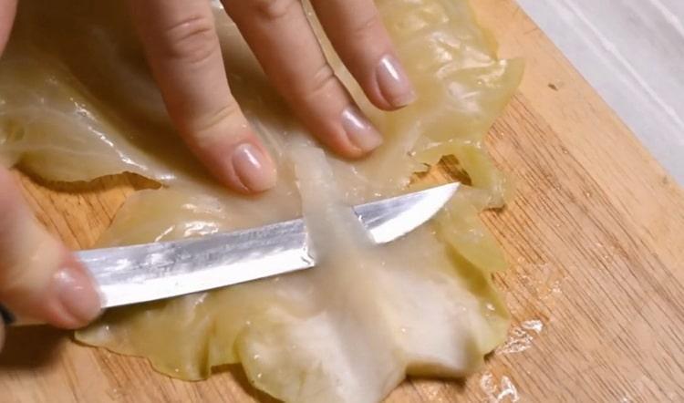 For cabbage, chop cabbage