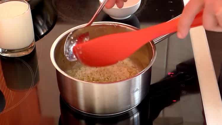 To prepare the pudding, prepare the ingredients